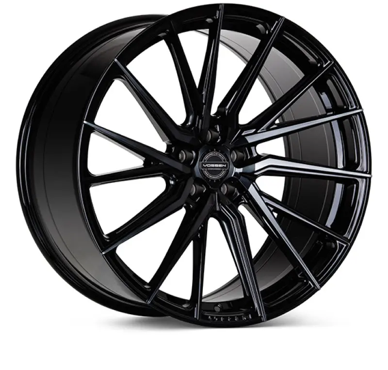 Vossen Hf-4T Gloss Black 22×9 Wheel – 5×114.3, Et32, Flat Face, Dual-Tinted 1