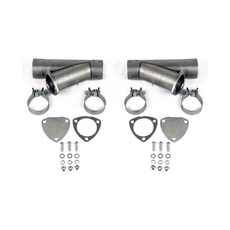 Granatelli 2.25In Aluminized Mild Steel Manual Dual Exhaust Cutout W/Slip Fit & Band Clamps 1