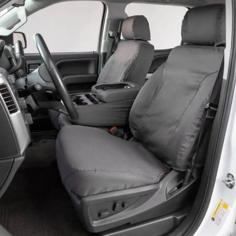 Covercraft 16-20 Ford Transit Polycotton Seatsaver Custom Front Row Seat Covers - Grey 1