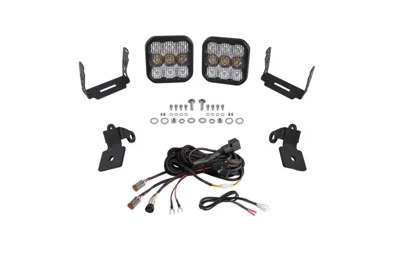 Diode Dynamics Ss5 Pro A-Pillar Led Pod Kit – White Combo Beam For 2020+ Polaris Rzr Models 1