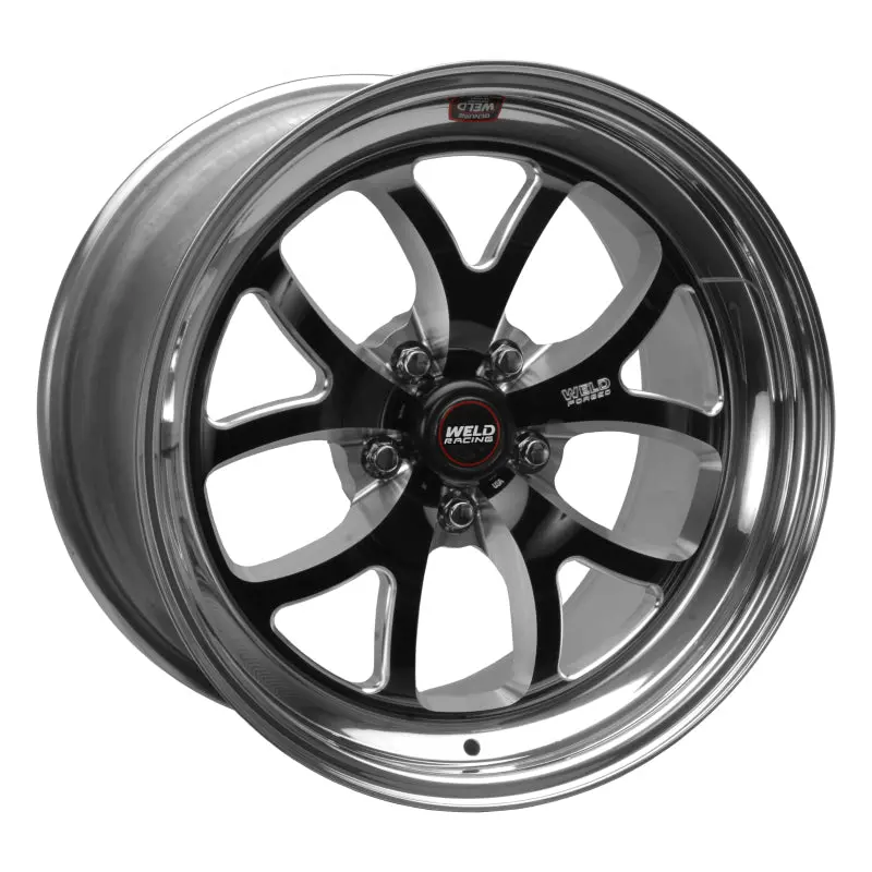 Weld S76 Black Non-Beadlock Wheel — 18X12", 5X4.75", 3.2" Backspace, Low Pad Design 1